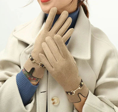 Elegante Dames Handschoenen | Warme Handschoenen met Stijlvol Kettingdetail