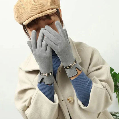 Elegante Dames Handschoenen | Warme Handschoenen met Stijlvol Kettingdetail