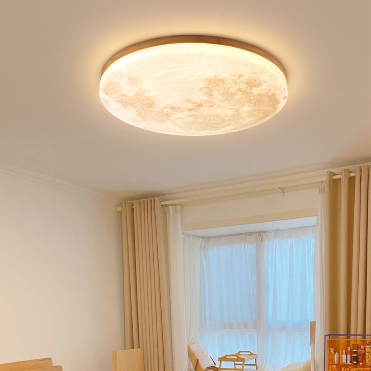 Moon Ceiling Light LED Dimmable Acrylic Pendant Lamp