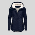 Women's Long Waterproof Winter Coat with Hood and Warm Lining