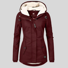 Women's Long Waterproof Winter Coat with Hood and Warm Lining