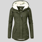 Women's Long Waterproof Winter Coat with Hood and Warm Lining