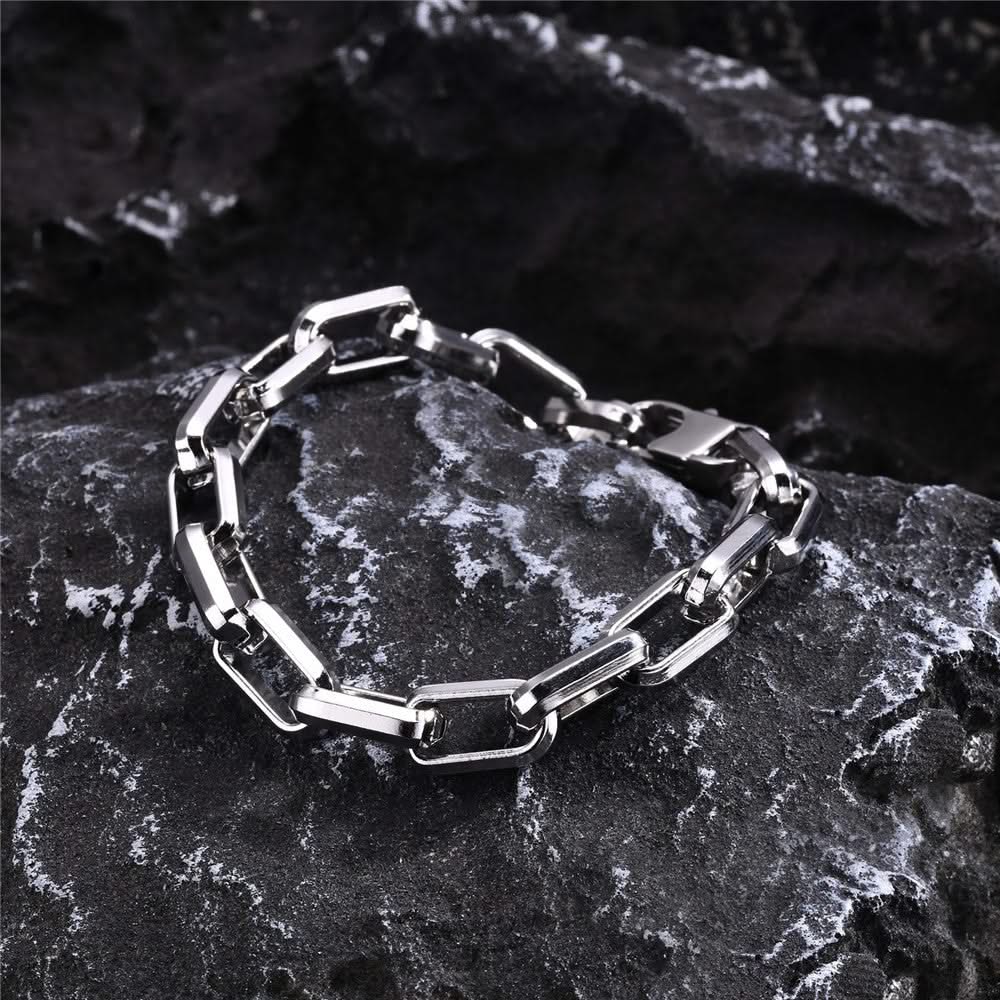 Men's Stainless Steel Chain Link Bracelet