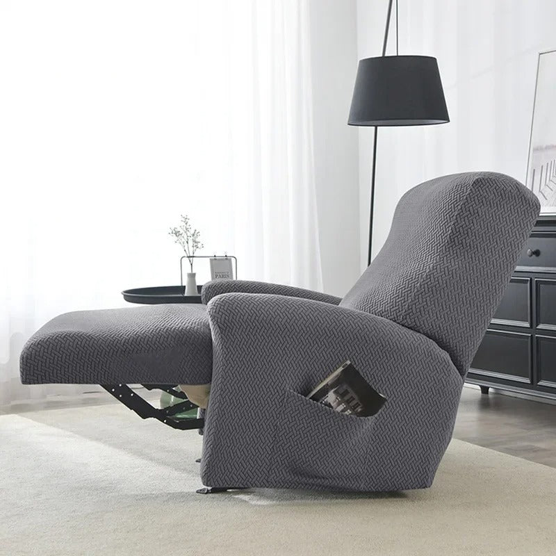 Recliner Chair Cover with Side Pocket - Fitted Protective Slipcover