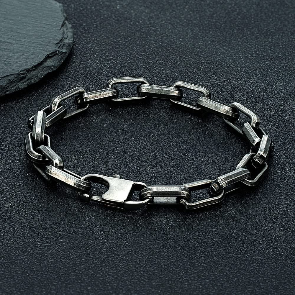Men's Stainless Steel Chain Link Bracelet