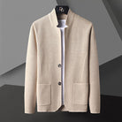 Women's Knit Cardigan with Stand Collar