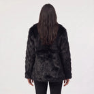 Oversized faux fur jas