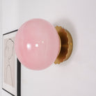 Glass Wall Sconce – Modern Metal Frame for Living Room