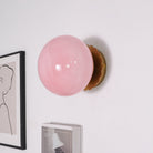 Glass Wall Sconce – Modern Metal Frame for Living Room