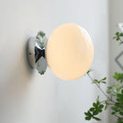 Glass Wall Sconce – Modern Metal Frame for Living Room