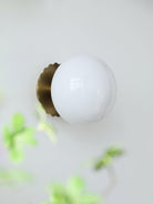 Glass Wall Sconce – Modern Metal Frame for Living Room