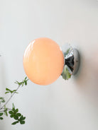 Glass Wall Sconce – Modern Metal Frame for Living Room