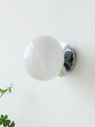 Glass Wall Sconce – Modern Metal Frame for Living Room