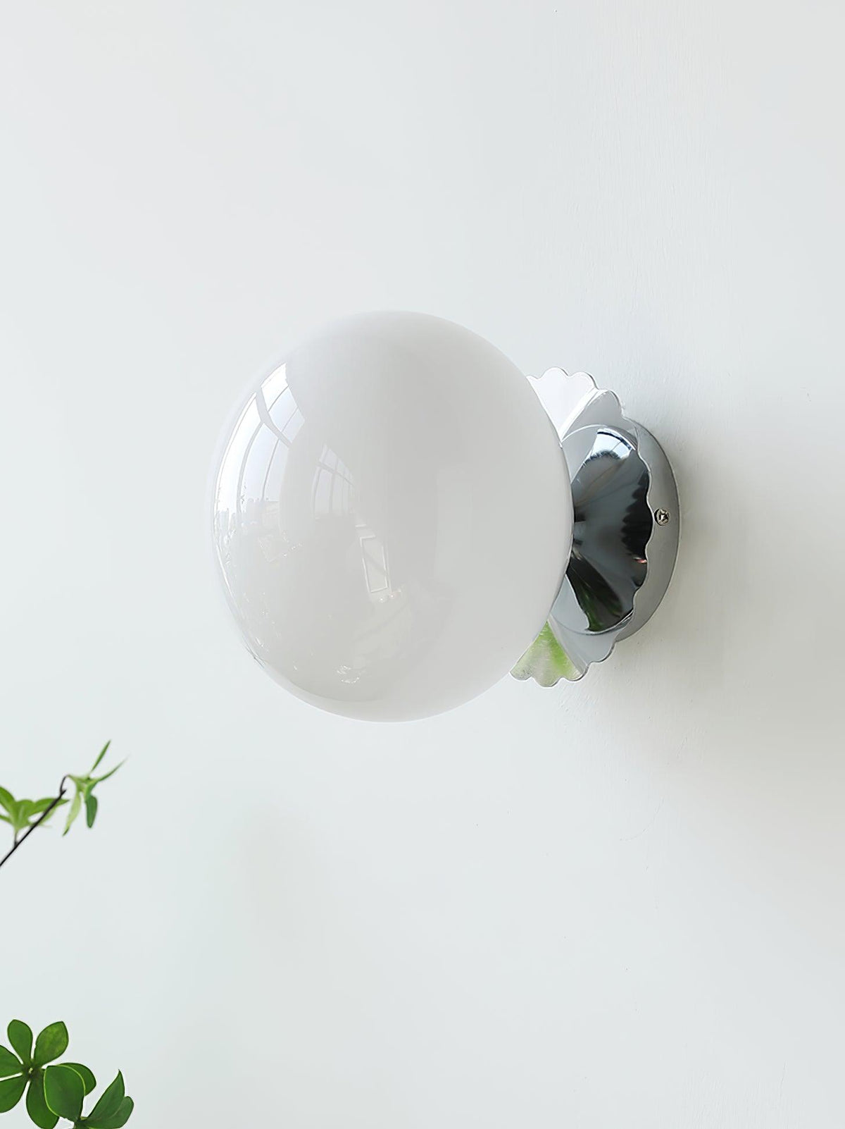 Glass Wall Sconce – Modern Metal Frame for Living Room