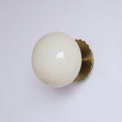Glass Wall Sconce – Modern Metal Frame for Living Room