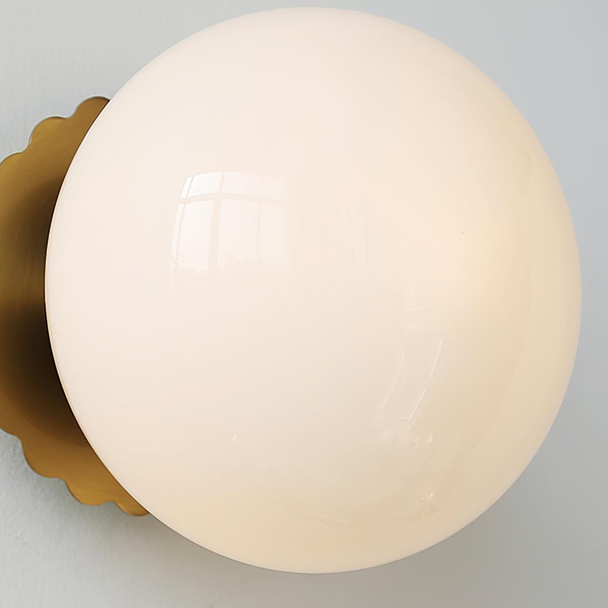 Glass Wall Sconce – Modern Metal Frame for Living Room