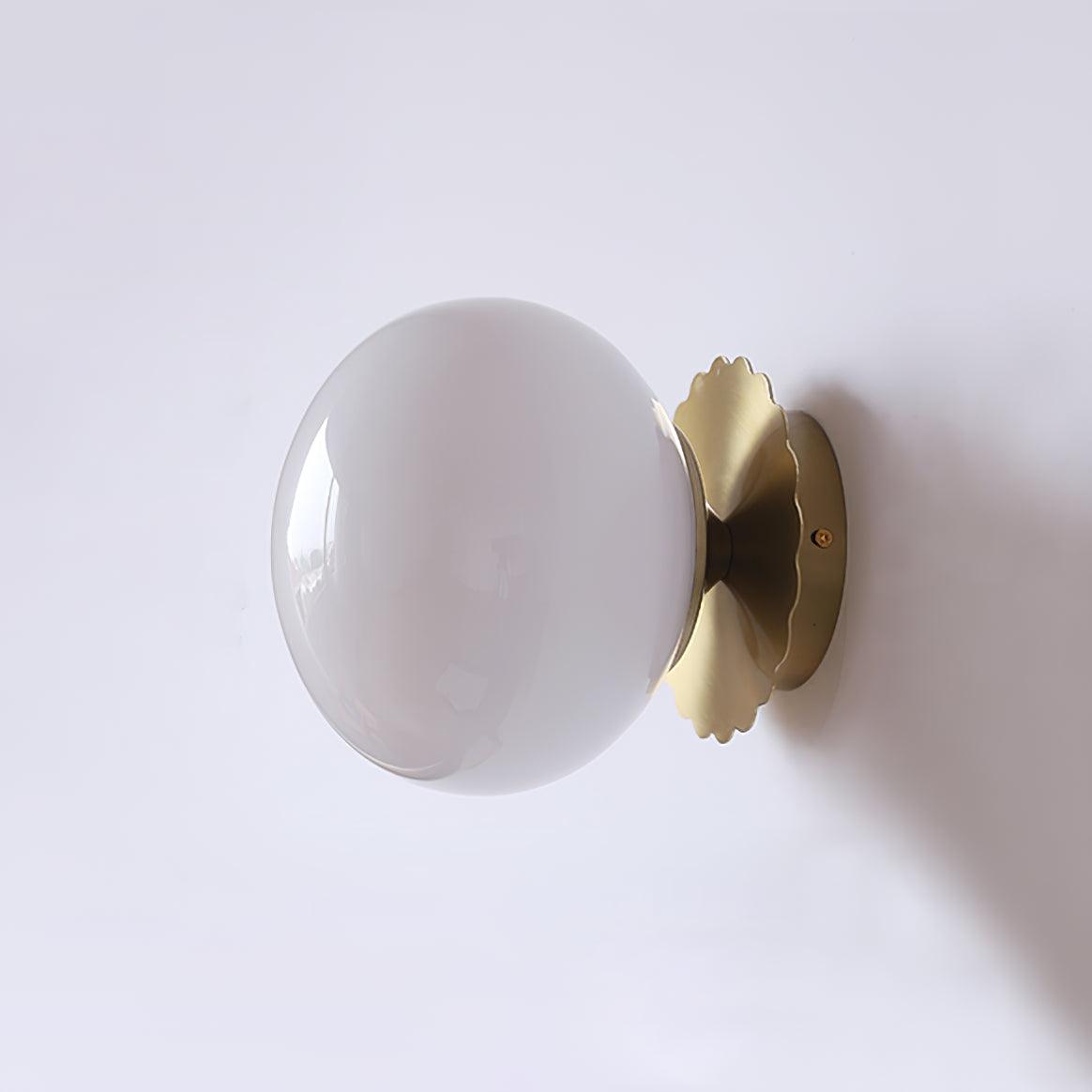 Glass Wall Sconce – Modern Metal Frame for Living Room