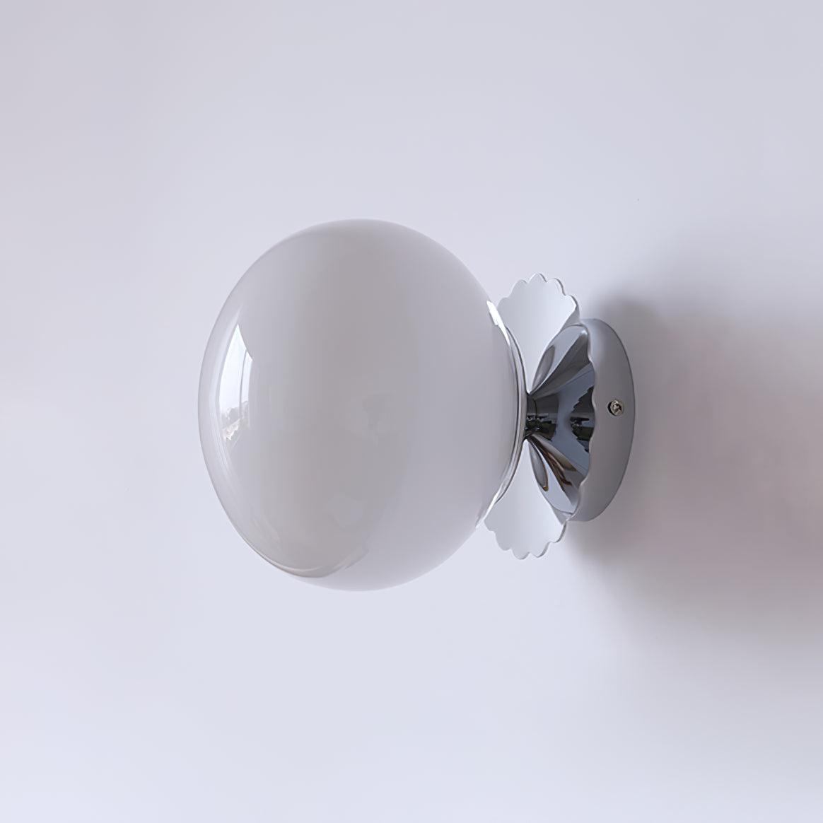 Glass Wall Sconce – Modern Metal Frame for Living Room