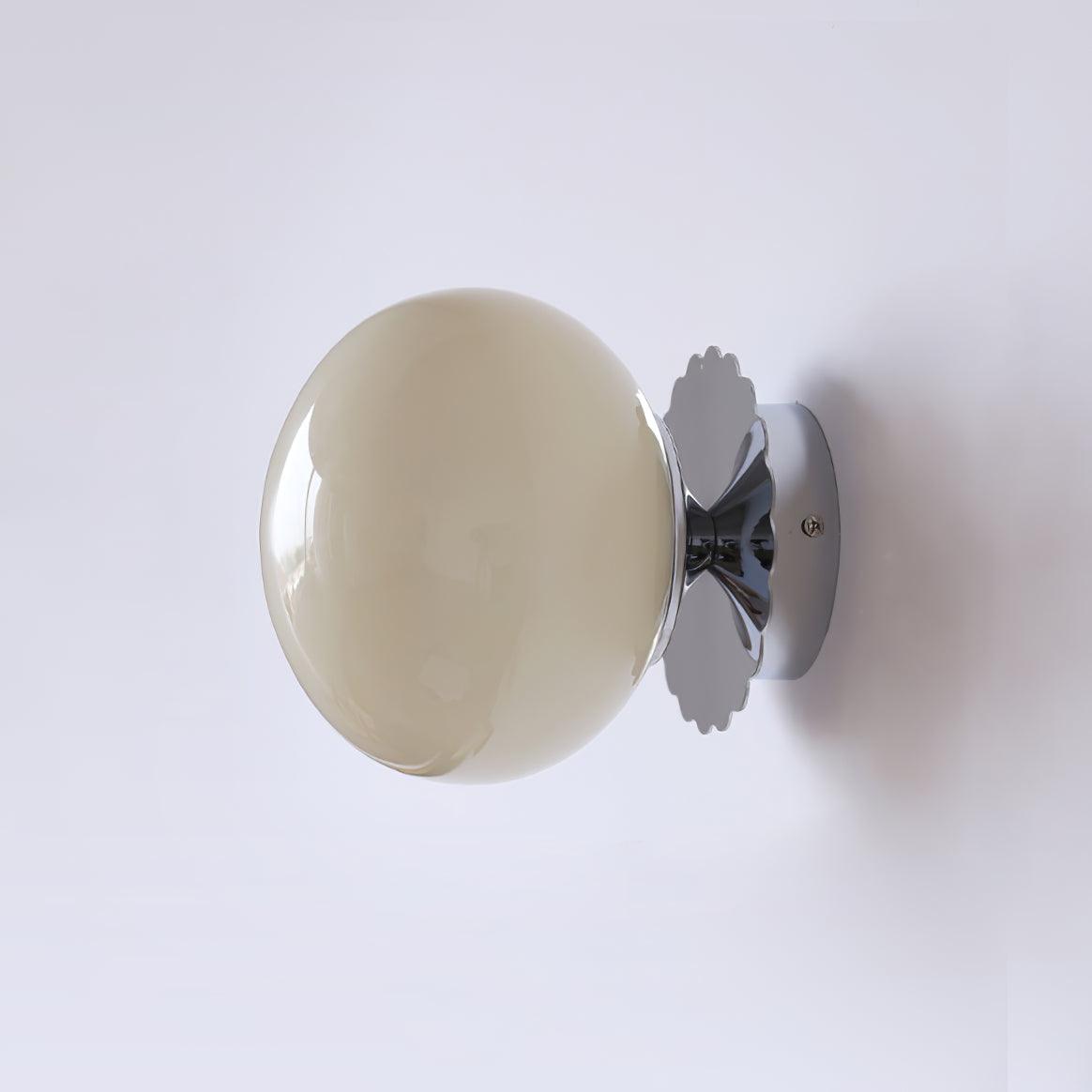 Glass Wall Sconce – Modern Metal Frame for Living Room