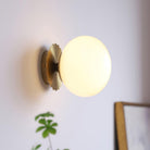 Glass Wall Sconce – Modern Metal Frame for Living Room