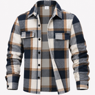 Men's Plaid Flannel Shirt Button-Down Long Sleeve