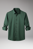 Men's Slim Fit Shirt with Button Placket and Classic Collar