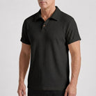men's textured knit polo shirt