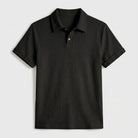 men's textured knit polo shirt