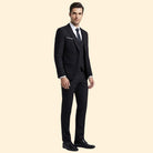 Men's Three-Piece Suit Set – Blazer, Vest & Trousers