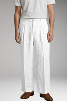 Men's Wide-Leg Linen Trousers with Relaxed, Breathable Fit