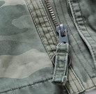 Men's Short Camouflage Military Jacket – Button-Up Collar