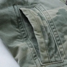 Men's Short Camouflage Military Jacket – Button-Up Collar