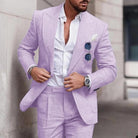 Men's Linen Wedding Suit - Slim Fit Summer Blazer Set