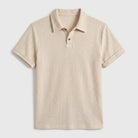 men's textured knit polo shirt