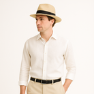 Men's Handmade Panama Hat Wide Brim - Summer Straw Hat