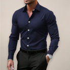 Men's Shirts Slim Fit Button-Up Shirt for Work and Everyday