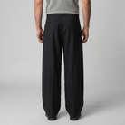 Men's Tailored Wide-Leg Trousers with Pleated Front
