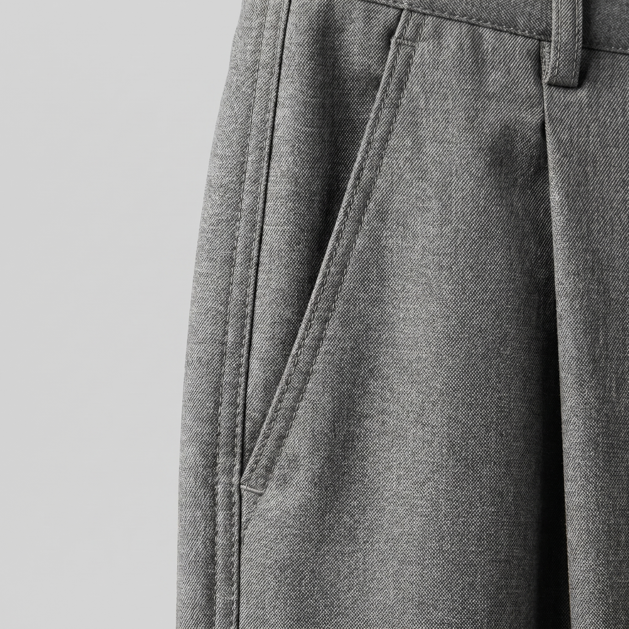 Men's Tailored Wide-Leg Trousers with Pleated Front