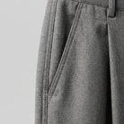 Men's Tailored Wide-Leg Trousers with Pleated Front