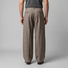 Men's Tailored Wide-Leg Trousers with Pleated Front