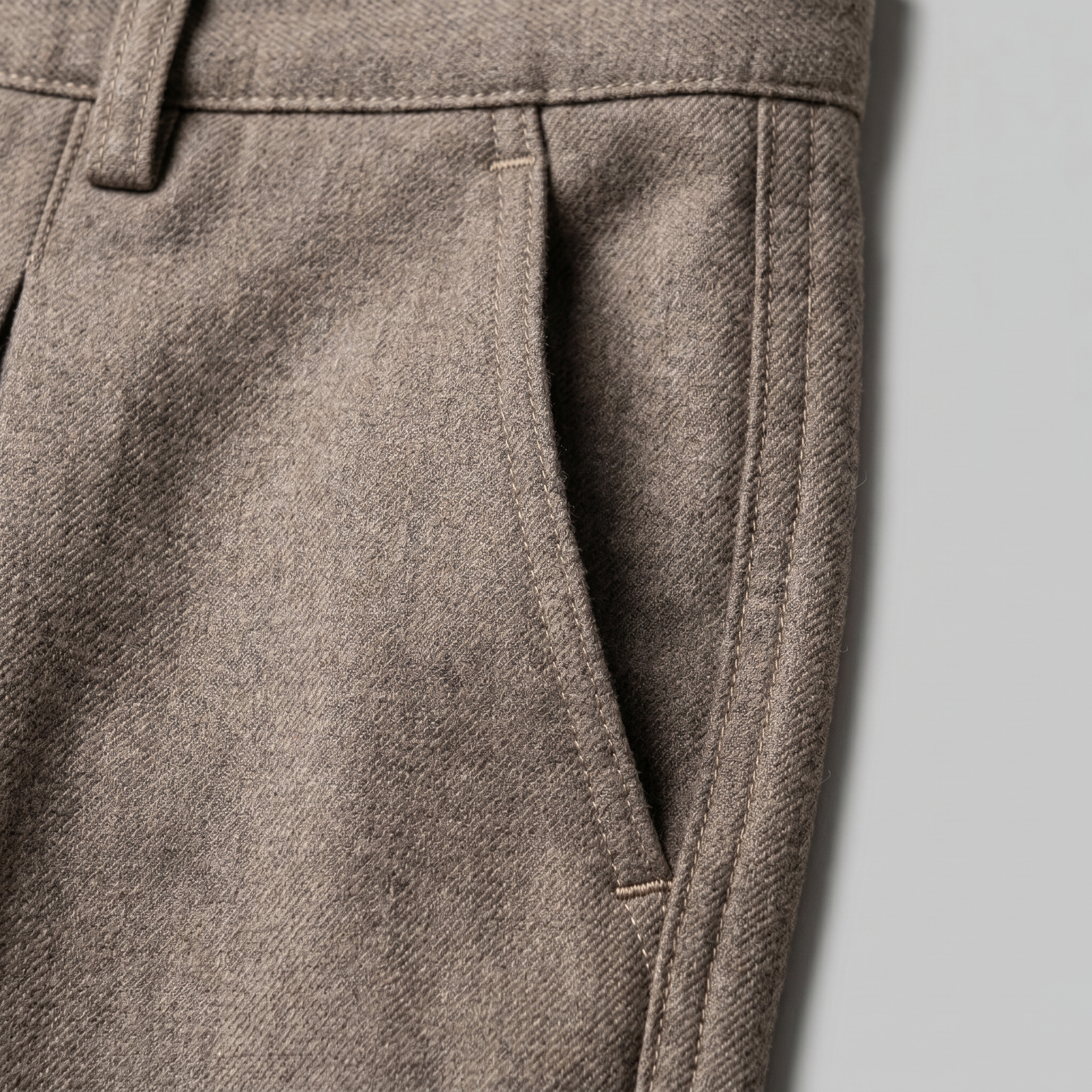 Men's Tailored Wide-Leg Trousers with Pleated Front
