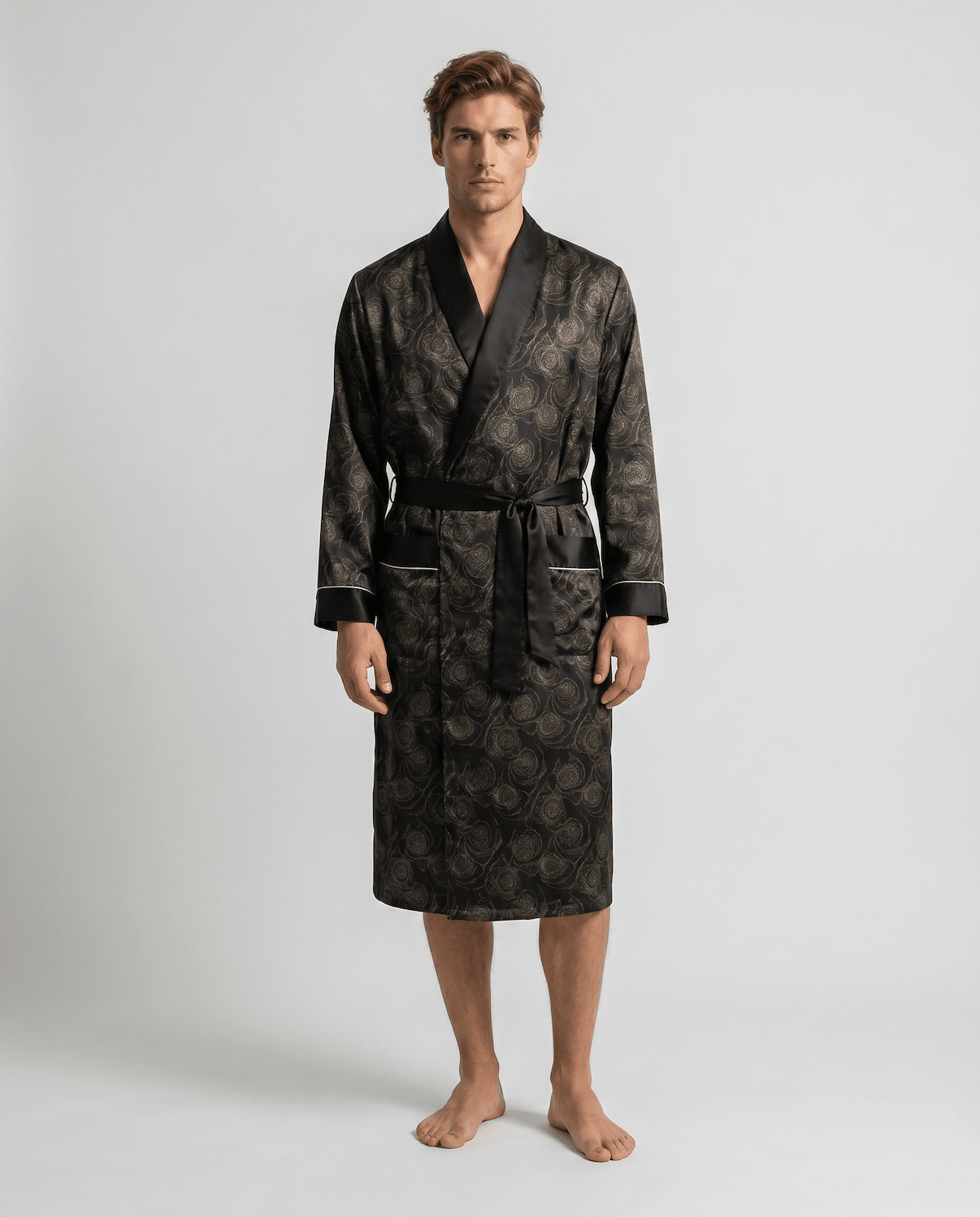 Men’s Robe – Luxurious Paisley Pattern Sleepwear