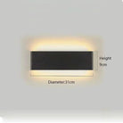 LYST - Minimalist aluminium LED wall light with up and down lighting; black rectangular wall lamp for bedroom