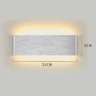 LYST - Minimalist Aluminium LED Wall Light with Up and Down Lighting for Bedroom, silver brushed aluminium wall lamp