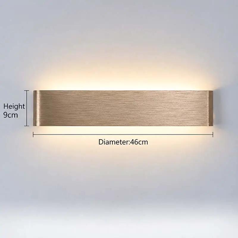 LED Wall Light Aluminium Up & Down Wall Lamp for Bedroom and Hallway