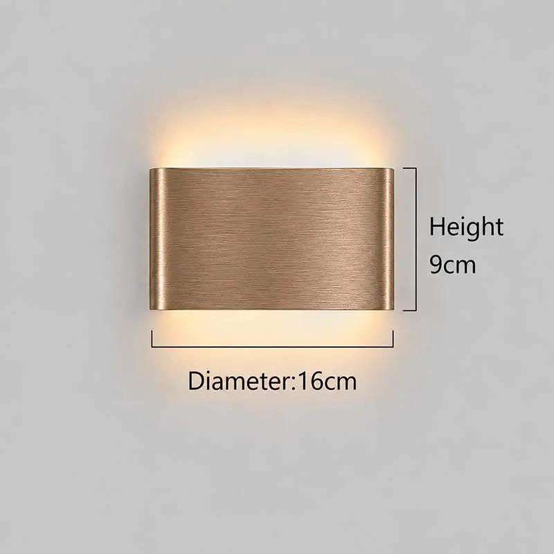 LED Wall Light Aluminium Up & Down Wall Lamp for Bedroom and Hallway