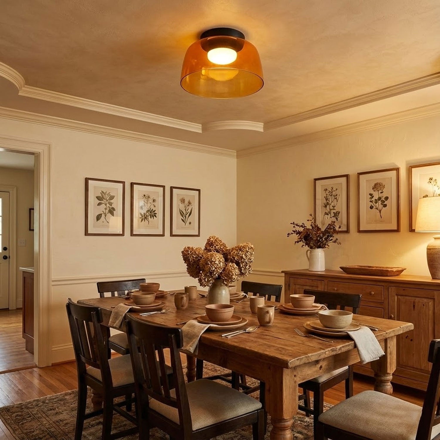 Minimalist Ceiling Light Integrated LED Smoked Glass  3