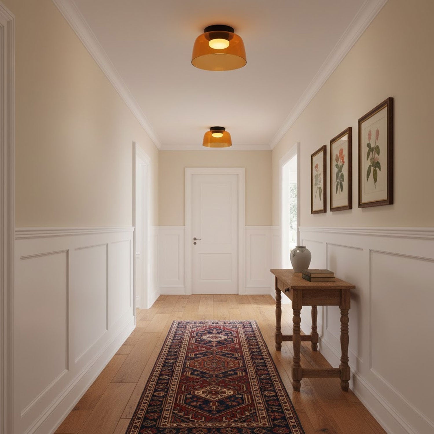 Minimalist Ceiling Light Integrated LED Smoked Glass  5