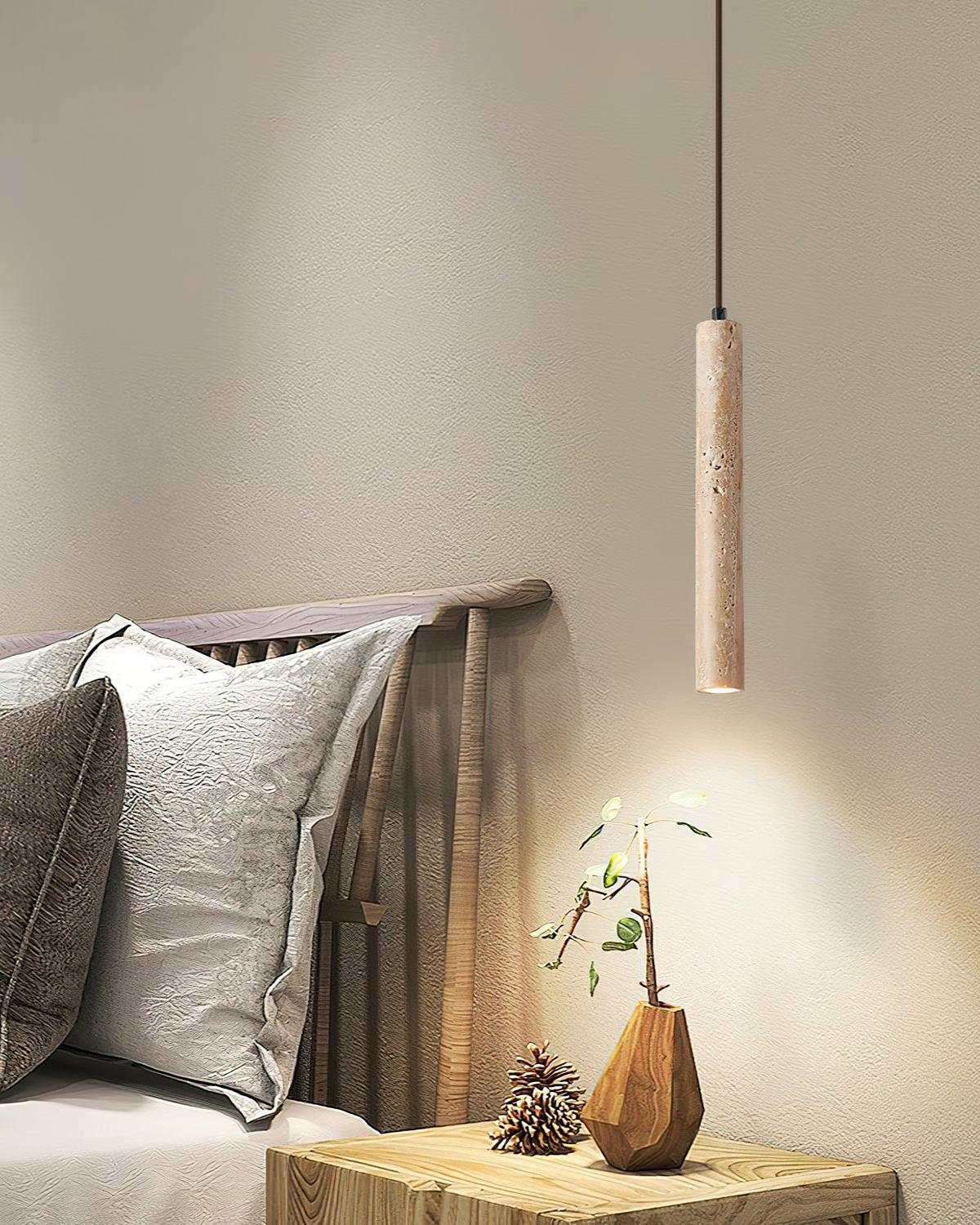 Travertine LED Ceiling Light Minimalist Slim Fixture