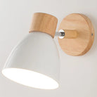 Adjustable Wall Sconce - Black Metal and Wood Accent Light